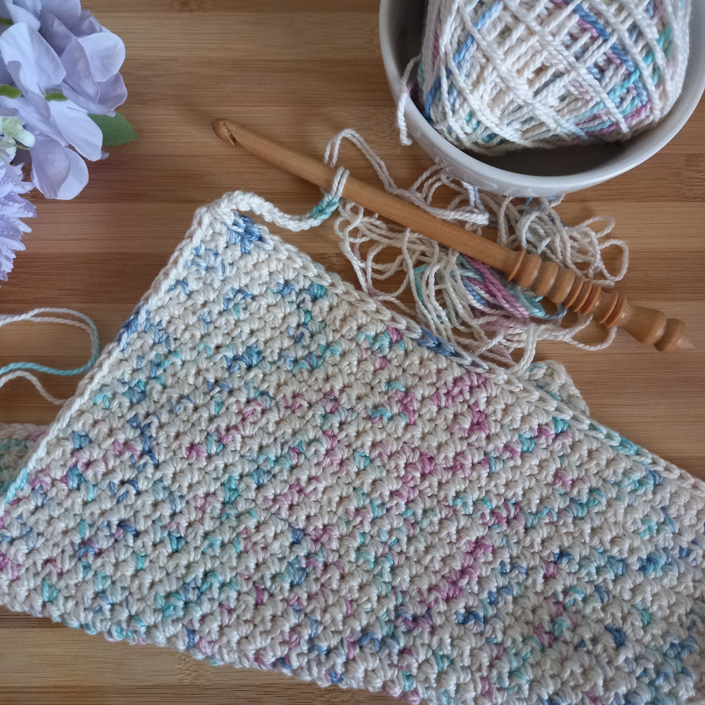 100% Eco-Cotton Washcloth - 23cm x 23cm