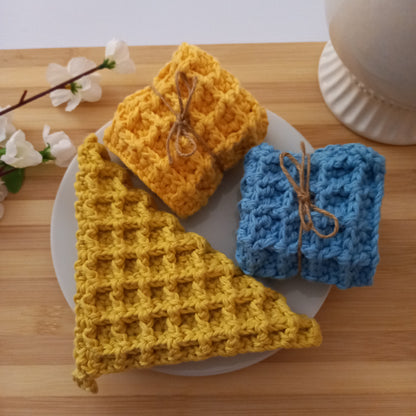 100% Cotton Multi Pot Holder Set - 3pcs