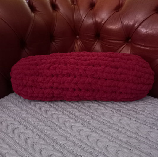 Long Hand-Knit Pillow Pouf
