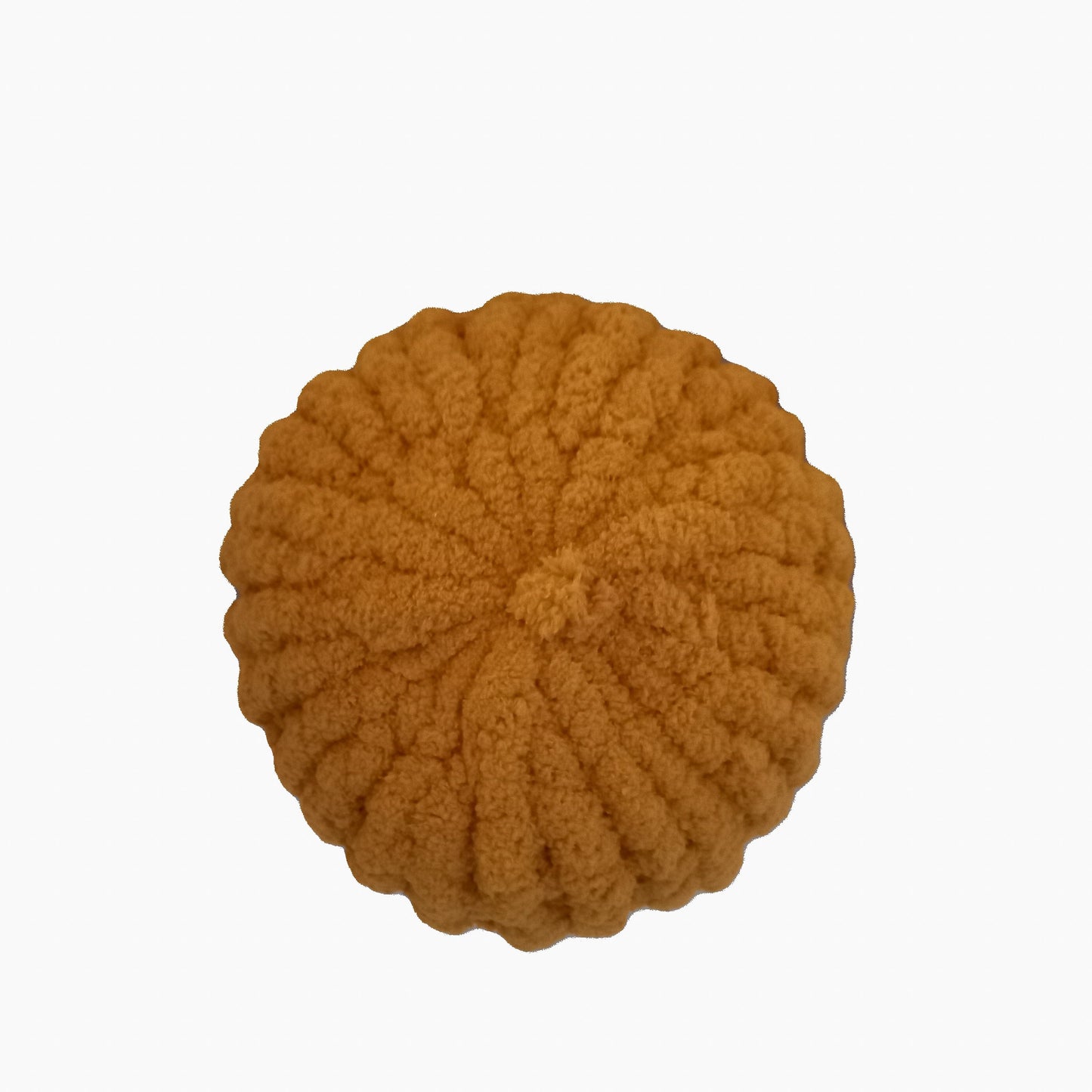Round Hand-Knit Pillow Pouf