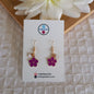 Flower & Heart Charms Earrings