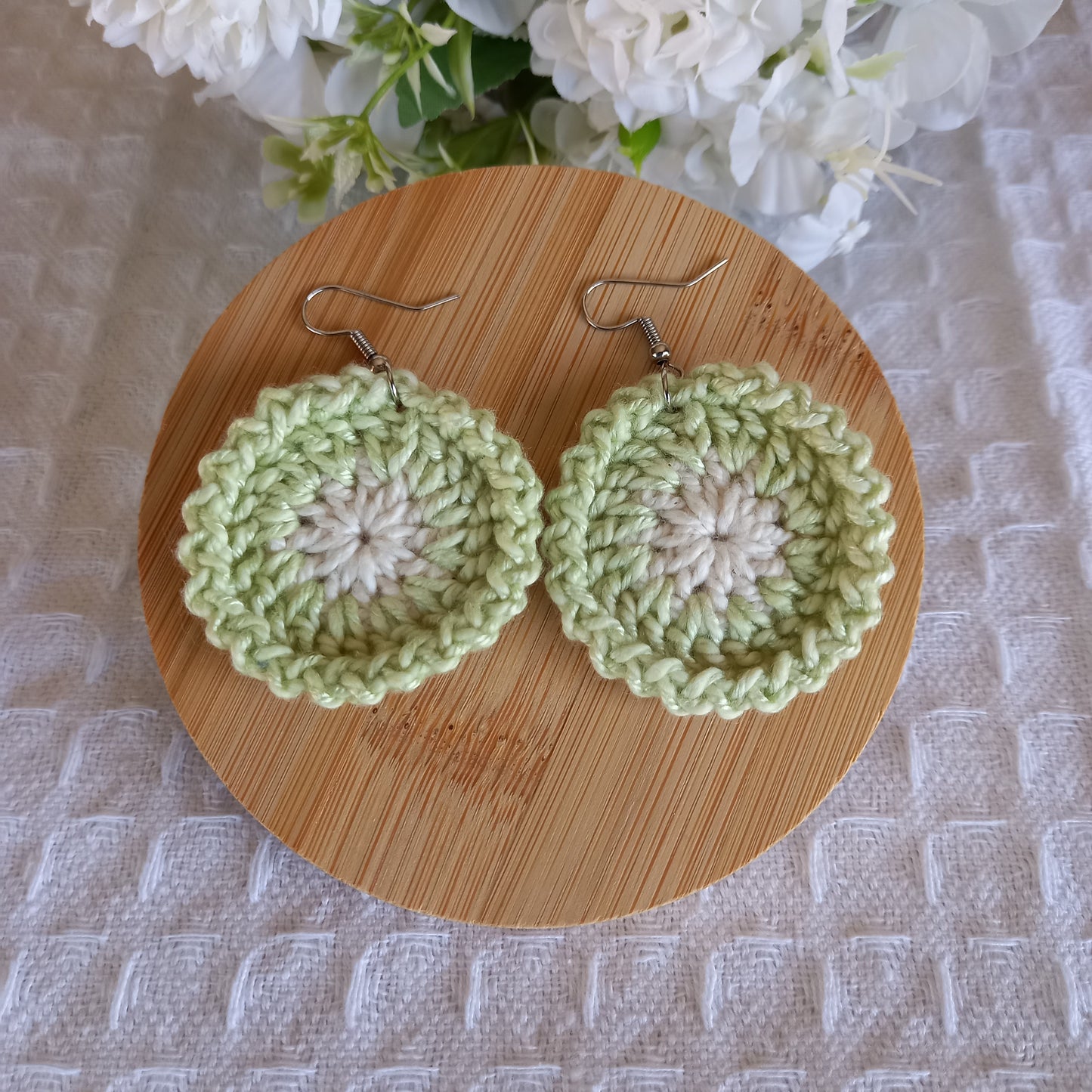 50% Bamboo/50% Cotton Crochet Earrings