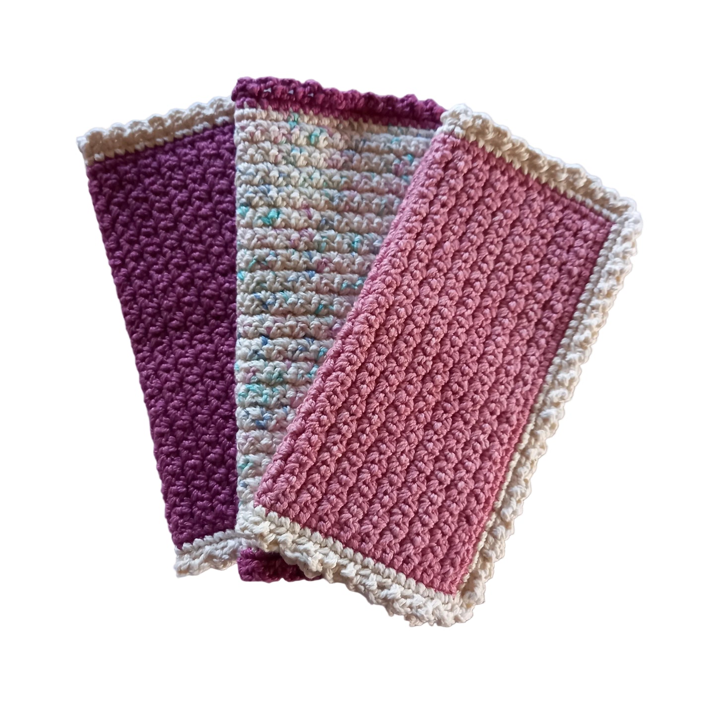 100% Eco-Cotton Washcloths Set - 2pcs, Green, Bath Linen, 23cm x 23cm
