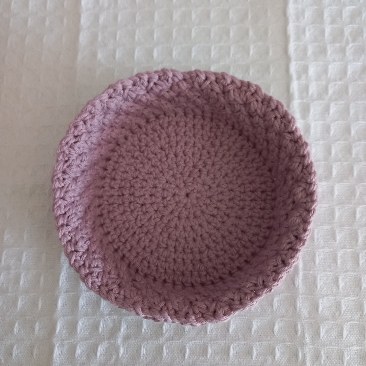 100% Cotton Handmade Round Trinket Tray - L5cm x W12.5cm