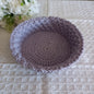 100% Cotton Handmade Round Trinket Tray - L5cm x W12.5cm