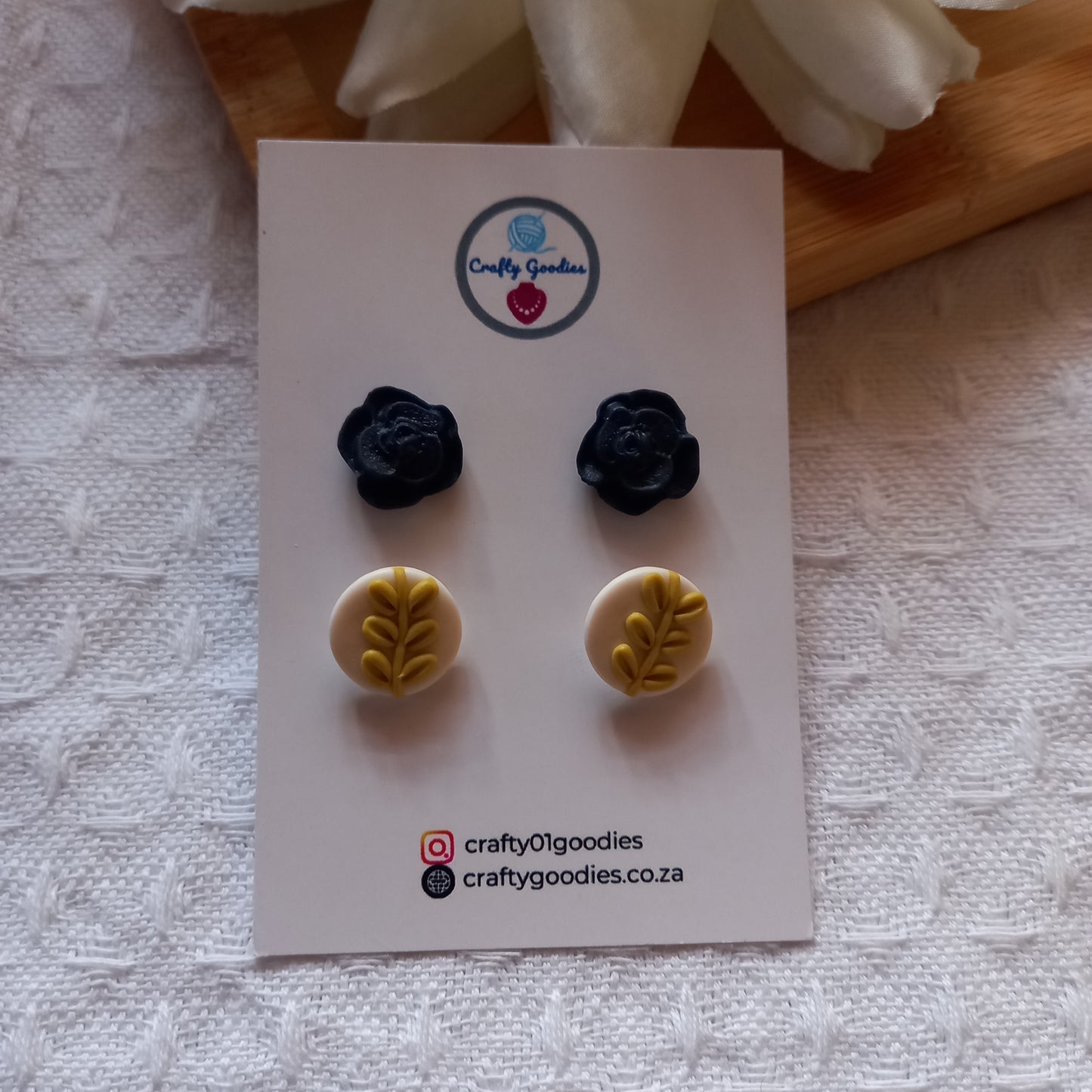 Polymer Clay Studs Earrings - 2 Pack