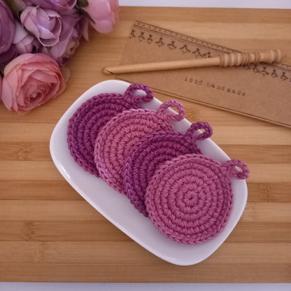 100% Eco-Cotton Facial Cleansing Pads, Reusable - 8,5cm
