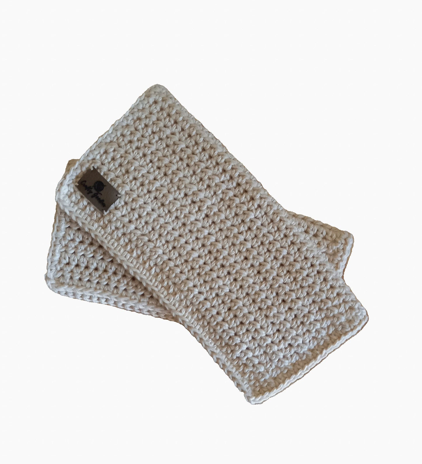 100% Cotton Natural Dishcloth & Coaster Set - 4pcs