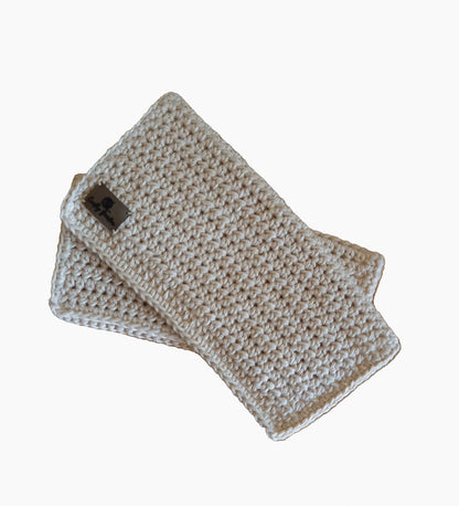 100% Cotton Natural Dishcloth & Coaster Set - 4pcs