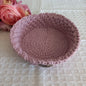 100% Cotton Handmade Round Trinket Tray - L5cm x W12.5cm
