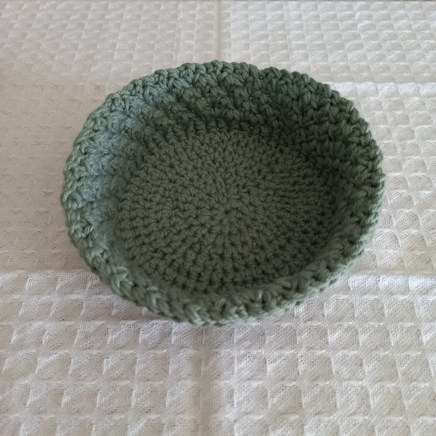 100% Cotton Handmade Round Trinket Tray - L5cm x W12.5cm