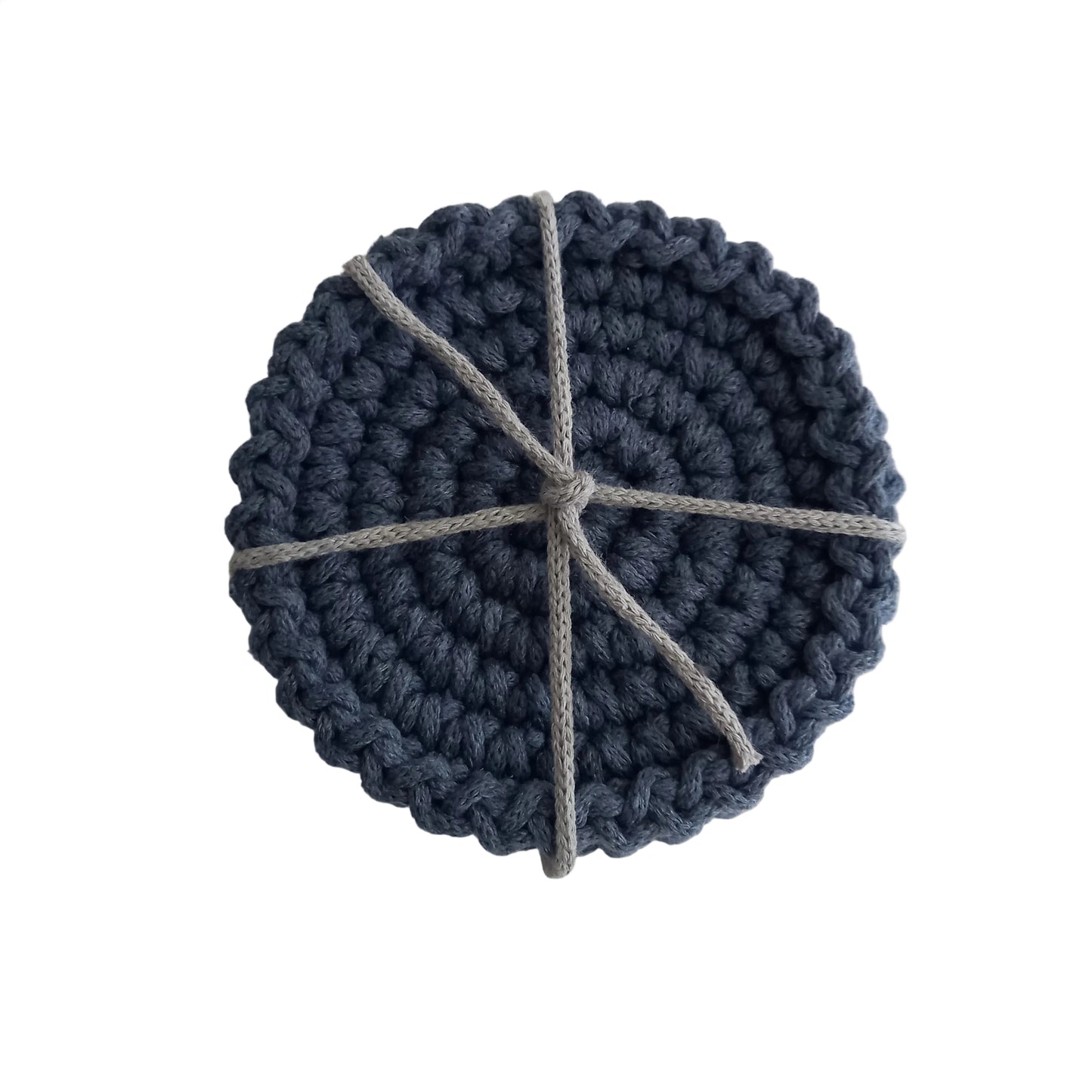 Cotton/Polyester Macrame Eco Coaster Set, Round, 10cm