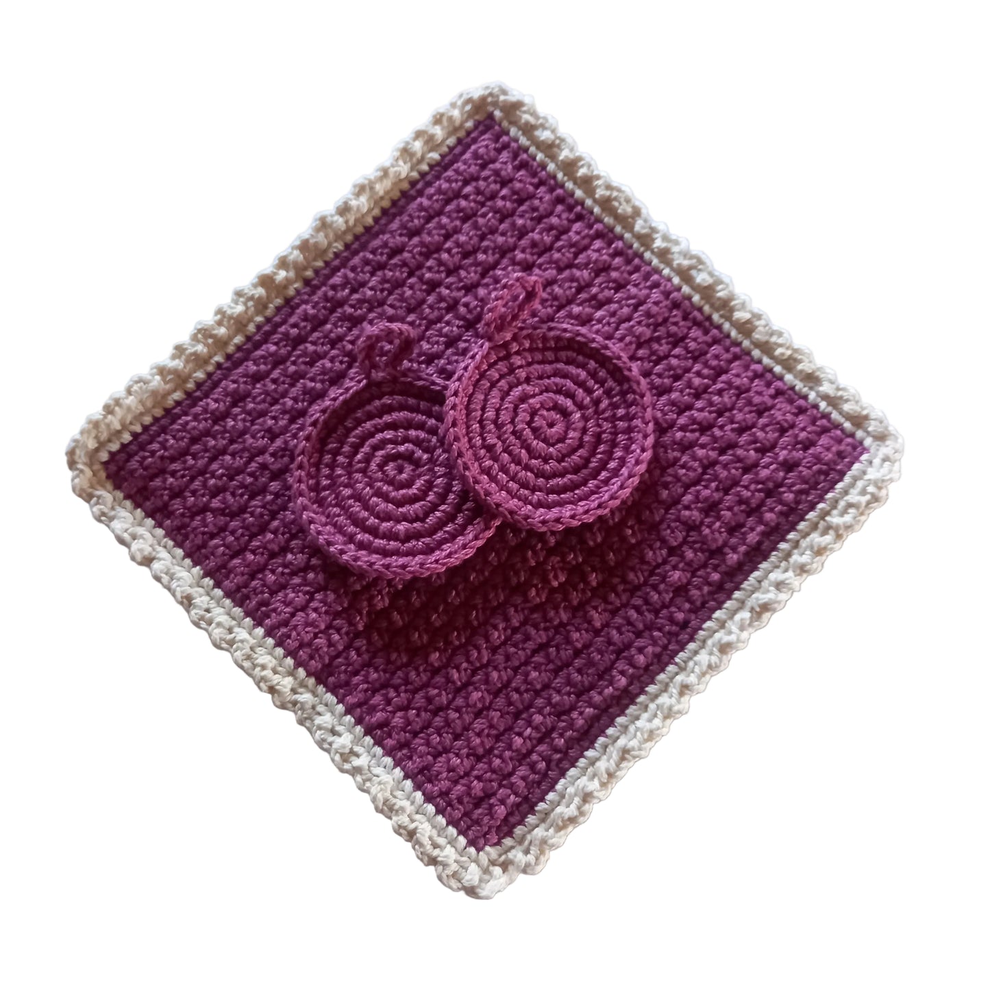 100% Cotton Washcloth & Facial Pads Set – 3pcs, Bath Essentials